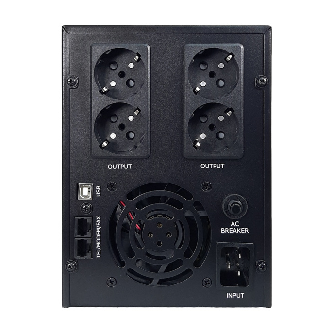 Источник бесперебойного питания SVC 3000ВА/1800Вт, Вых.разъёмы: 4 розетки Schuko, LCD-дисплей, Напольный V-3000-R-LCD