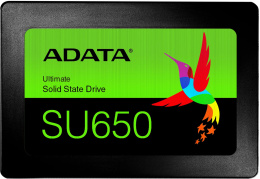 Твердотельный накопитель/ ADATA SSD Ultimate SU650, 240GB, 2.5" 7mm, SATA3, 3D TLC, R/W 520/450MB/s, IOPs 40 000/75 000, TBW 140, DWPD 0.5 3 года (ASU650SS-240GT-R)