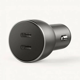 Автомобильное зарядное UGREEN CD213-70594, 2x USB-C; 50W Fast Charge, Выход USB-C 1 : 5V/3A, 9V/2A, 12V/1.5A 18W Max ; Выход USB-C 2 : 5V/3A, 9V/2A, 12V/1.5A 18W Max ; Поддержка PD3.0; Gray