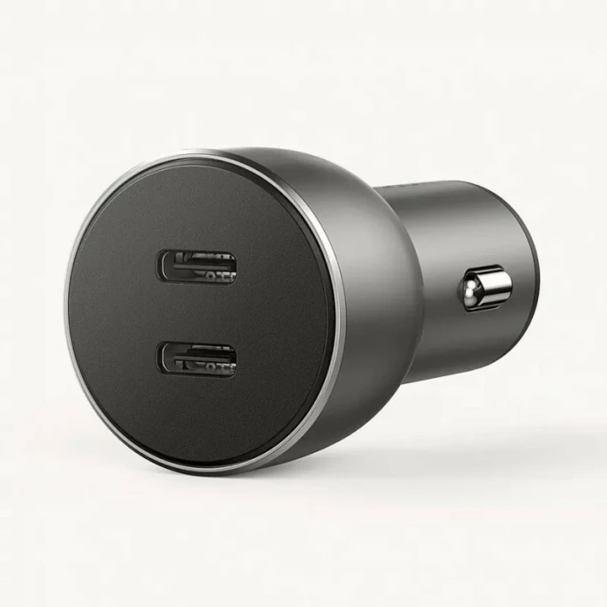 Автомобильное зарядное UGREEN CD213-70594, 2x USB-C; 50W Fast Charge, Выход USB-C 1 : 5V/3A, 9V/2A, 12V/1.5A 18W Max ; Выход USB-C 2 : 5V/3A, 9V/2A, 12V/1.5A 18W Max ; Поддержка PD3.0; Gray