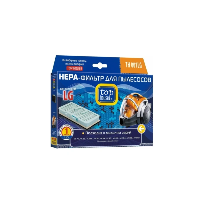 Фильтр HEPA TH 001LG для пылесосов LG 1 шт TOP HOUSE 392791