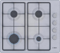 Газовая варочная панель Bosch PBP6C5K60Q,  4 конфорки,  нержавеющая сталь,  серый