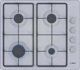Газовая варочная панель Bosch PBP6C5K60Q,  4 конфорки,  нержавеющая сталь,  серый