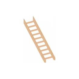 Прямая деревянная лестница без перил ТДВ Нормандия ЛМО-10 3409005