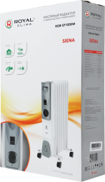 Масляный радиатор Royal Clima Siena ROR-S7-1500M, с терморегулятором, 1500Вт, 7 секций, 3 режима, белый