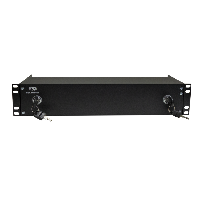 Управляемый USB over IP концентратор DistKontrolUSB-32 с 32 портами USB c 2 блоками питания / Ethernet 2 x 10/100/1000 Mb / Защитный модуль с замком