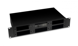 Cabeus FO-19-6FP-BK Кросс бокс оптический 19" 2U на 6 адаптерных панелей, цвет черный