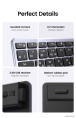 Клавиатура беспроводная UGREEN KU005 15956 2.4GHz Bluetooth5.0 Ultra Slim Wireless Keyboard. Цвет: серебристый