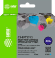 Картридж струйный Cactus CS-EPT2712 27XL голубой 17мл для Epson WorkForce WF-3620/3640/7110/7210 с чипом