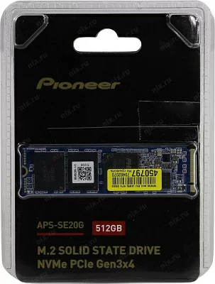 Накопитель SSD 512 Gb M.2 2280 M Pioneer APS-SE20G-512 3D TLC