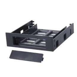 Gembird Салазки для установки HDD/SSD 2.5''/3.5'' в отсек 5.25" , пластик, пакет MF-35525