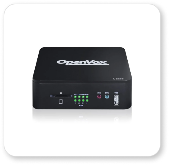 VOIP шлюз Openvox UC300-A00EM2 с функцией IP АТС Без модулей 300 регистраций, 150/100 соединений