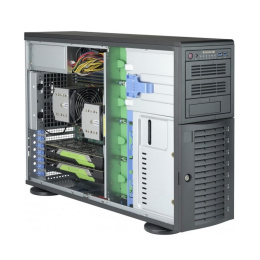 Шасси серверное Supermicro SuperChassis 4U 743AC-1K26B-SQ/ no HDD 8 LFF/ 3x 5.25/ 7xFH/ 1x1200W 12" x 13" E-ATX, ATX/ Backplane 8xSATA/SAS