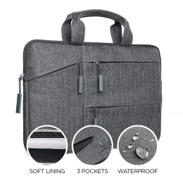 Сумка Satechi Water-Resistant Laptop Carrying Case для ноутбуков до 13"&14'' дюймов. Материал нейлон. Цвет серый. (ST-LTB13)