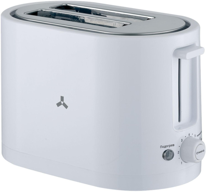 Тостер Accesstyle TS2P200W 750Вт белый/серебристый