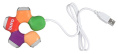 Разветвитель USB 2.0 Buro BU-HUB4-0.5-U2.0-Flower 4порт. разноцветный