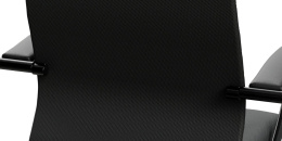 Кресло МЕТТА SU-B-10, сетка/ткань, до 120кг, топ-ган, фиксированные подлокотники,  черный