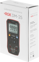 Мультиметр RGK DM-25 цифровой красный/черный 755160