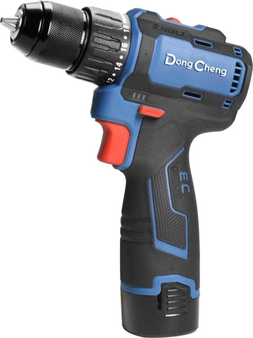 Дрель-шуруповерт DONGCHENG DCJZ1604, 2Ач,  с двумя аккумуляторами [dcjz1604(type e)]