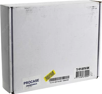 Procase T3-101-SATA3-BK {Корзина с горячей заменой на 1 диск 3.5" SATA3/SAS 12Gb(черный) hotswap trayless aluminium mobile rack module (1x5,25-1xHDD) }