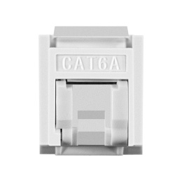 Модуль-вставка Keystone Jack RJ-45 ExeGate KJ-8P8C-U-C6A-180SH-Dual (Кат.6A, неэкранированная, 180 градусов, со шторками, IDC Krone/110) EX297264RUS