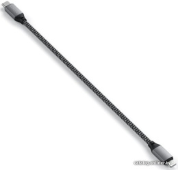Кабель Satechi USB-C to Lightning MFI Cable. Длина кабеля: 25 см. Цвет: серый космос. (ST-TCL10M)