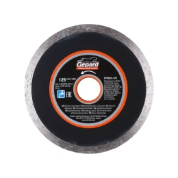 Круг алмазный сплошной по керамике 125x22 мм Gepard GP0803-125