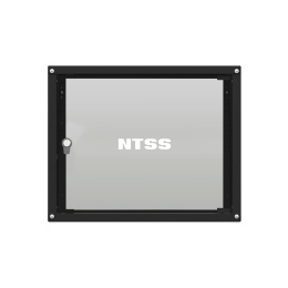 NTSS Шкаф настенный телекоммуникационный NTSS LIME 9U 550х600х500мм, 2 профиля 19, дверь стеклянная, боковые стенки несъемные, разобранный, черный RAL 9005 NTSS-WL9U5560GS-BL