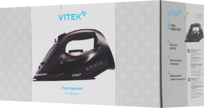 Утюг Vitek VT-IRN1204 2400Вт бордовый