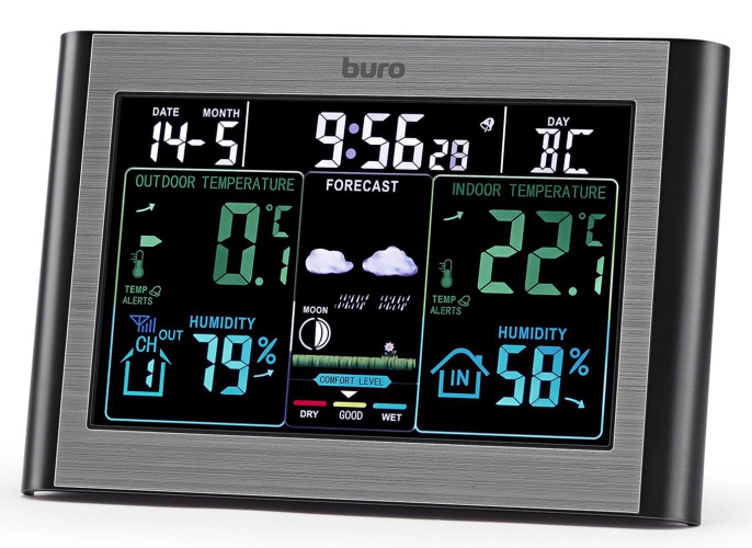 Погодная станция Buro BU-WSH114-COLOR черный