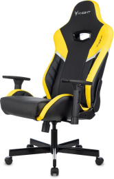 Кресло игровое Knight Thunder 5X черный/желтый экокожа с подголов. крестов. металл