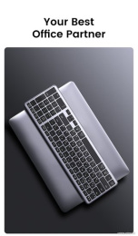 Клавиатура беспроводная UGREEN KU005 15956 2.4GHz Bluetooth5.0 Ultra Slim Wireless Keyboard. Цвет: серебристый