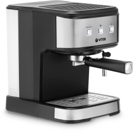 Кофеварка Vitek VT-8470, рожковая, серебристый / черный