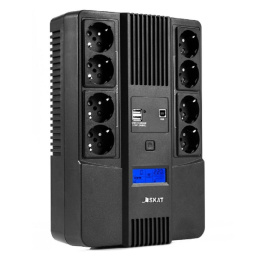 8933 ИБП SKAT-UPS 800-AID-IN-1x9-8 220В 480Вт, LCD, АКБ 1x 9Ач, line interactive, мод.синус, 8хSchuko,2xUS