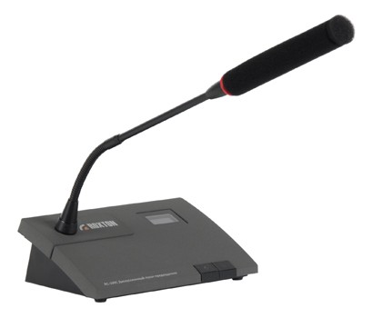 Пульт делегата для конференц-системы Roxton RC-100CF LCD дисплей 1.4", индикаторное кольцо, серый