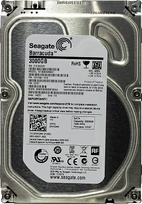 Жёсткий диск HDD 3 Tb SATA 6Gb/s Seagate Barracuda ST3000DM001 3.5" 7200rpm 64Mb