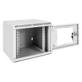 Шкаф телекоммуникационный 10" настенный 6U ExeGate EC-WM-6U.280.G.GREY (10”, 6U, 350x280x287mm (ШхГхВ), передняя дверь закаленное стекло, пыле- и влагозащита IP23, светло-серый RAL 7035) EX298623RUS