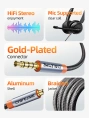 Аудиокабель CABLETIME CF18L (CT-AM35M-AG2) 2 м, 3,5 мм - 3,5 мм - Black Braided