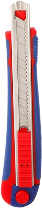 Нож строительный WorkPro WP212010 9мм с автоматической загрузкой лезвий, принудительная автоблокировка лезвия, 3 самозагружающихся лезвия, канавка из нержавеющей стали