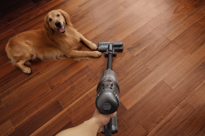 Моющий пылесос (handstick) PUPPYOO T12 Plus Rinse, 585Вт, серый/серый