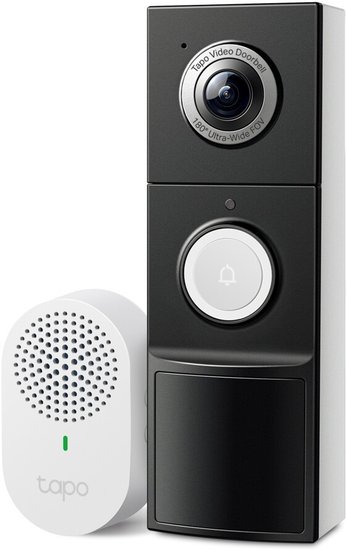 Умный дверной звонок TP-Link Tapo D235  датчик освещенности/движения (PIR), подключение к Wi-Fi, соединение Wi-Fi, управление через Amazon Alexa/Google Home/TP-Link Tapo, размещение уличное/внутри помещения, питание: сеть 100-240В/USB 5В/аккумулятор, голо