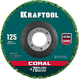 Диск абразивный Kraftool 36599-125 d 125мм d посад. 22.2мм угловые шлифмашины