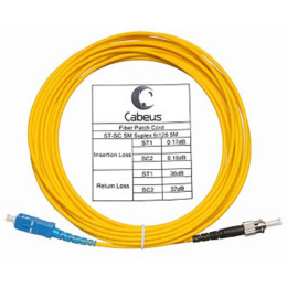 Оптический патч-корд simplex SC-ST 9/125 SM Cabeus FOP(s)-9-SC-ST-5m 5 метров желтый LSZH