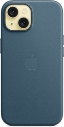 Чехол клип-кейс Apple FineWoven Case, Pacific Blue, для Apple iPhone 15 [mt3g3fe/a]