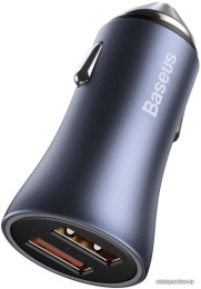 Автомобильное зарядное Baseus TZCCJD-A0G Golden Contactor Pro Dual Quick Charger Car Charger 2 USB 40W кабель USB-Type-C 5A 1m , Выходы: USB 1 - 20W, USB 2