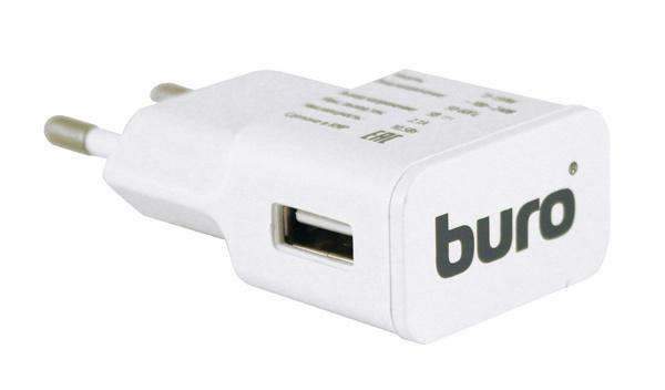 Сетевое зарядное устройство Buro TJ-159w, USB-A, 10.5Вт, 2.1A, белый