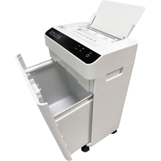 Шредер Office Kit SA60M 1,9х15 белый с автоподачей секр.P-5 фрагменты 60лист. 20лтр. скобы OK1915SA60M