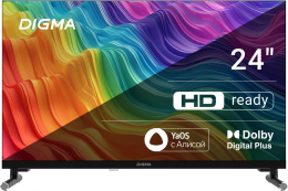 24" Телевизор Digma DM-LED24SBB32 HD, СМАРТ ТВ, YaOS, черный