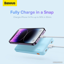 Портативное зарядное устройство Baseus P10022801313-00 Airpow Fast Charge 10000mAh 20W Galaxy Blue