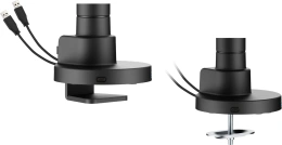 Кронштейн для монитора ErgoSmart Super Heavy-Duty U черный, 1 монитор, 24-57", настольный, регулировка высоты/поворота, USB-хаб, VESA75/100/200